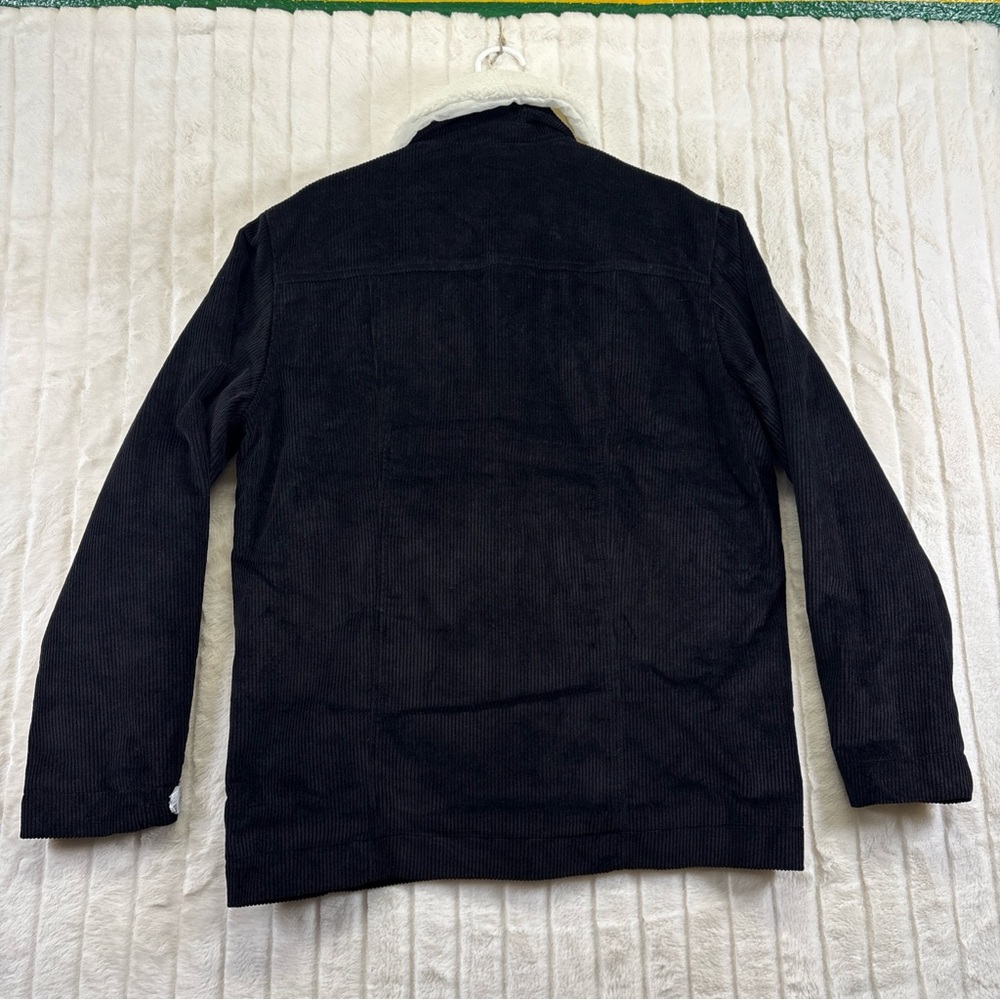 Robert Graham Black Corduroy barn Jacket with White Collar quilted - Picture 11 of 11